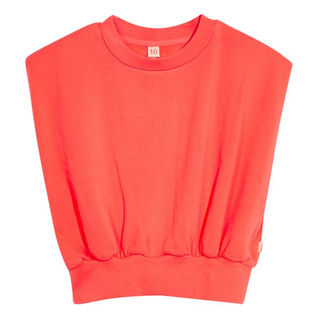 Sweat Sans Manches Fine | Rouge