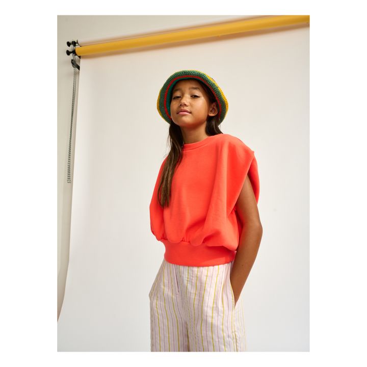 Fine Sleeveless Sweatshirt | Rosso- Immagine del prodotto n°2