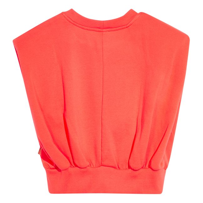 Fine Sleeveless Sweatshirt | Rosso
