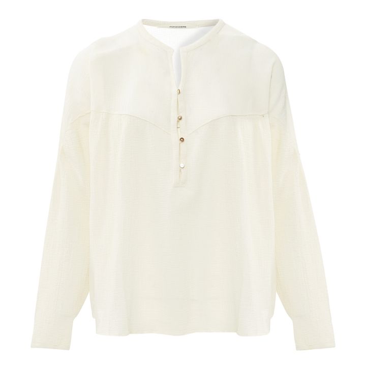 Cotton Crepe Blouse | Weiß- Produktbild Nr. 0