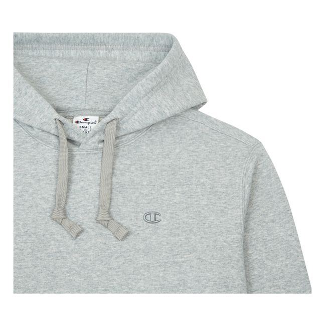 Champion Logo Hoodie | Grau Meliert