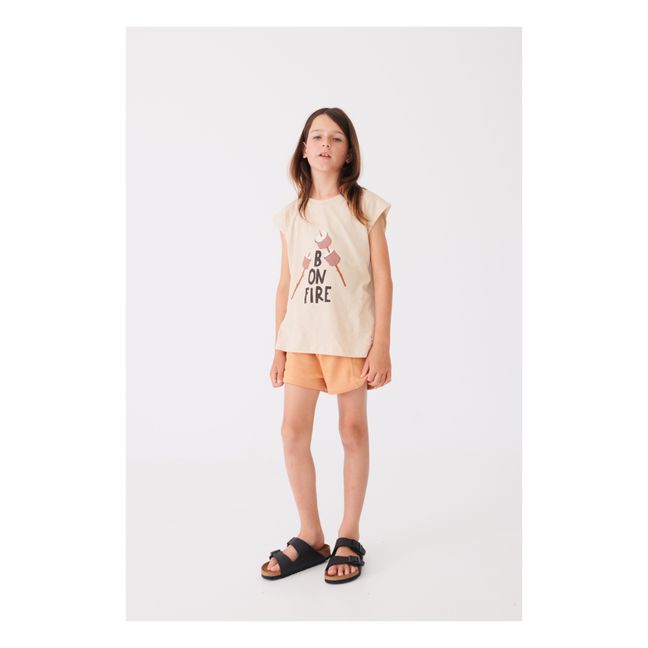 T-Shirt Sans Manches Coton Bio Zosma  | Beige