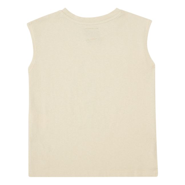 T-Shirt Sans Manches Coton Bio Zosma  | Beige