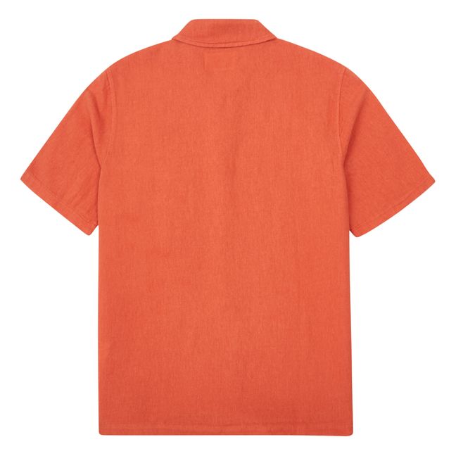 Seoul Linen Short Sleeved Shirt | Rojo