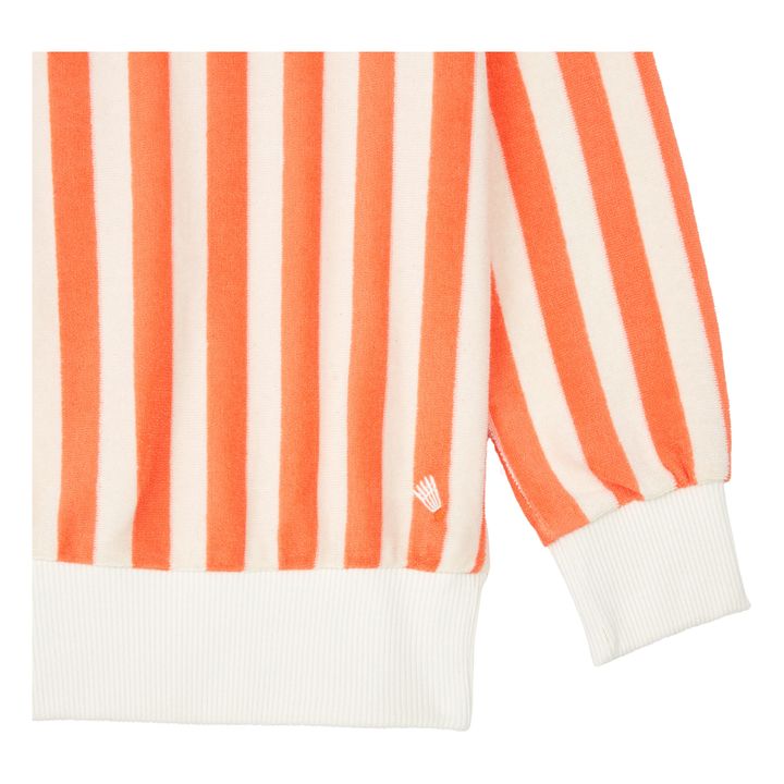 Striped Terry Sweater | Orange- Produktbild Nr. 1
