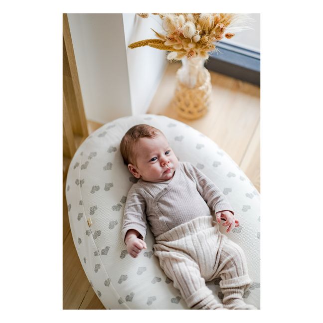 Organic cotton baby nest cover | White