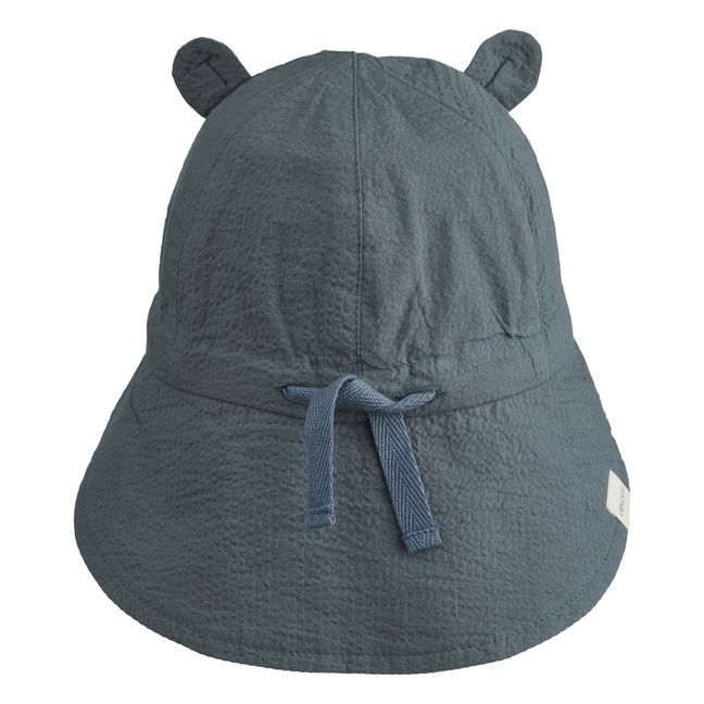 Chapeau Anti-UV Coton Bio Gorm | Bleu gris