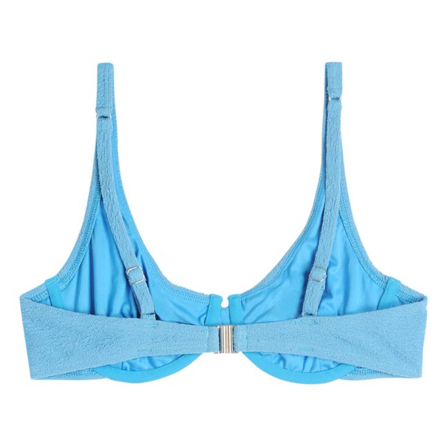 Strukturiertes Bikinioberteil Camillo | Blau