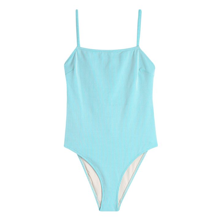 Nino Striped One-piece Swimsuit | Azul Turquesa- Imagen del producto n°0