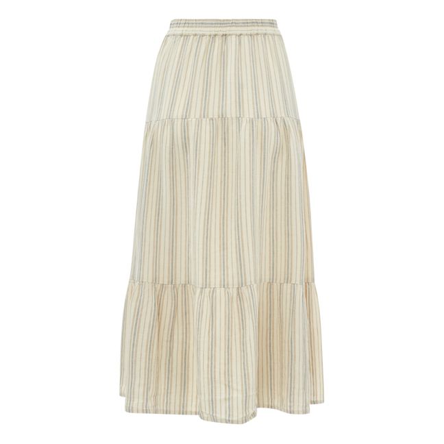 Joelle Striped Linen Skirt | Seidenfarben