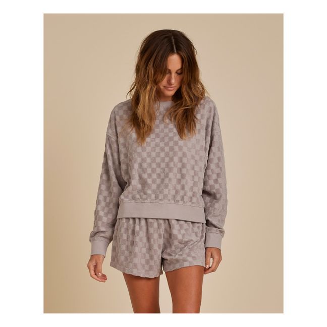 Boxy Terry Sweater | Grau