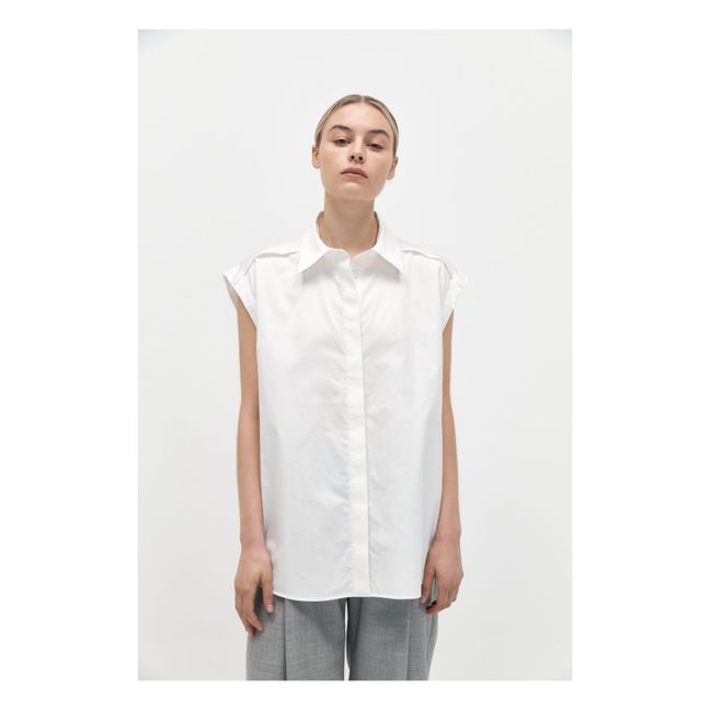 Shirt with Removable Sleeves | Weiß