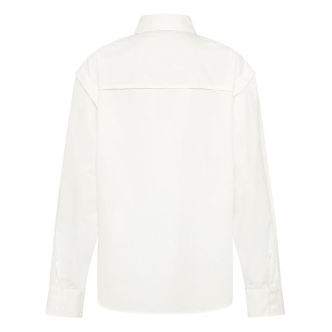 Shirt with Removable Sleeves | Bianco