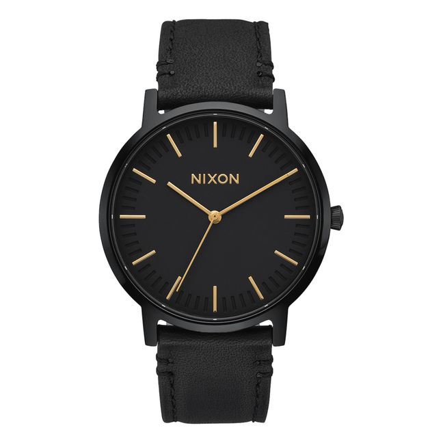 Porter Leather Watch | Negro