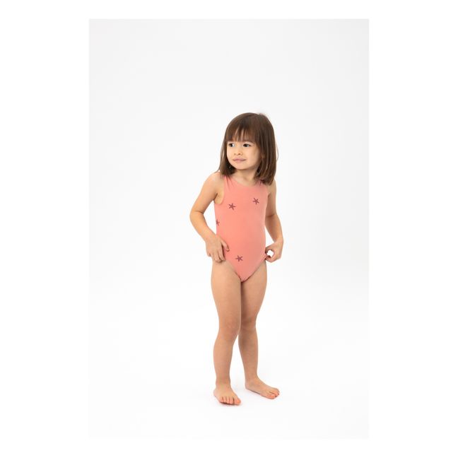 Maillot de bain Une Pièce Roberta en Jersey Imprimé Etoile | Rose