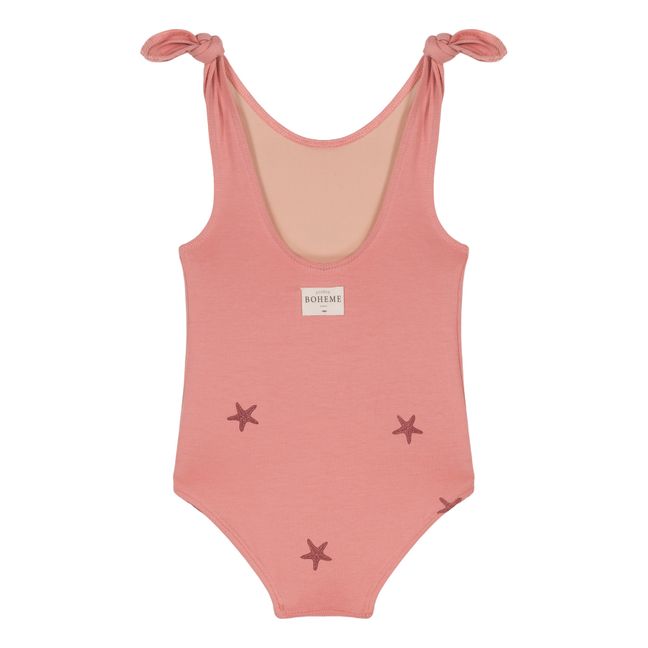 Badeanzug Roberta aus Jersey mit Sternchenprint | Rosa