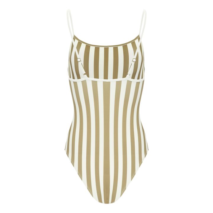 Rylee + Cru Striped Onepiece Swimsuit Ecru Smallable