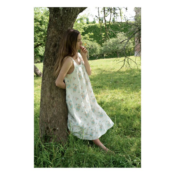 Organic Cotton Gauze Nightgown - Women’s Collection | Blanco- Imagen del producto n°1