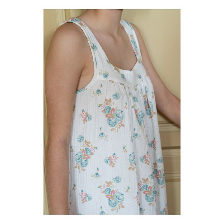 Organic Cotton Gauze Nightgown - Women’s Collection | Blanco- Imagen del producto n°2