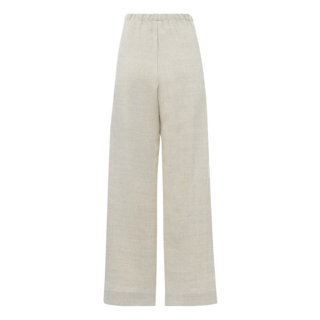 Pantalon droit en lin mélangé - Beige foncé - FEMME | H&M FR
