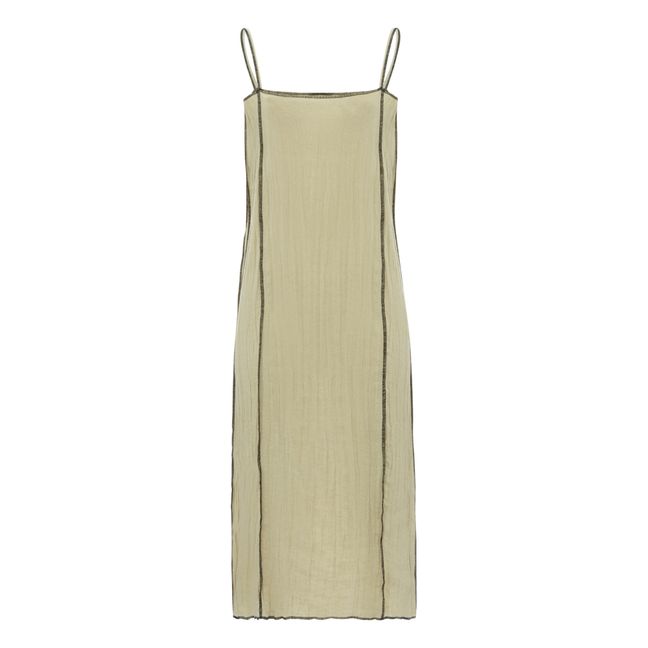 Shok Cotton Linen Dress | Beige