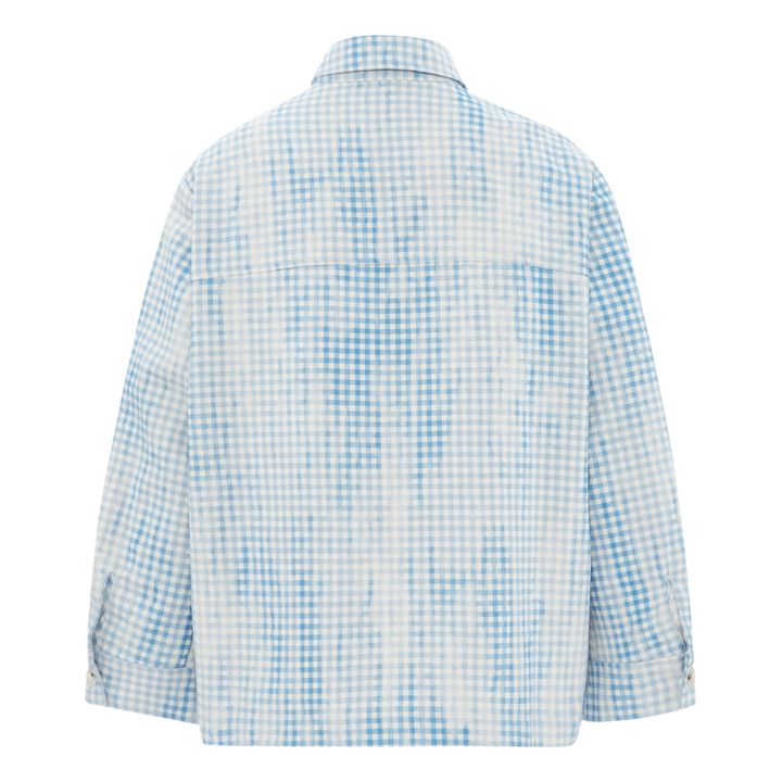 Bonnie Cotton and Linen Check Jacket | Azul Mar- Imagen del producto n°6