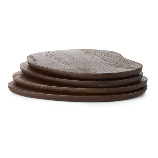 Planches de présentation Cairn en bois - Set de 4 | Marron
