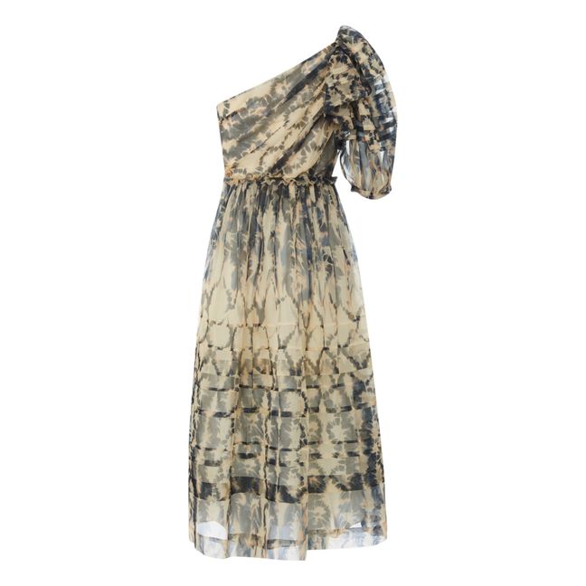 Robe Artemis Soie | Bleu Tempête