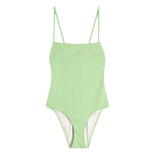 Nino Striped One-piece Swimsuit | Grass green