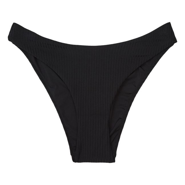 Josephine Ribbed Bikini Bottoms | Black