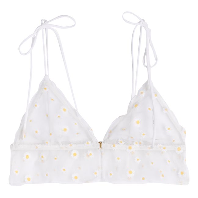 Juliette Embroidered Bra | Bianco