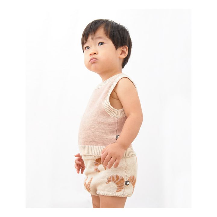 Knitted Top + Bloomer Set with Croissant Print | Rosa Palo- Imagen del producto n°1