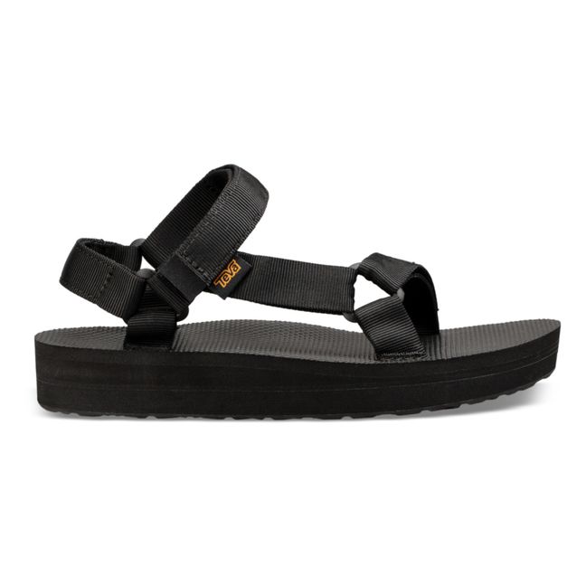 Midform Universal Metallic Velcro Sandals  | Black