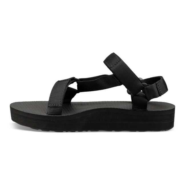 Midform Universal Metallic Velcro Sandals  | Black