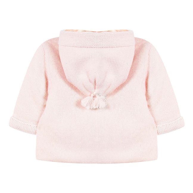 Knit Coat with Pockets | Pale pink