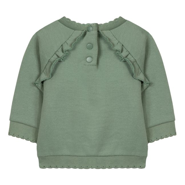 Exclusive Liberty Print Baby Sweater | Sage