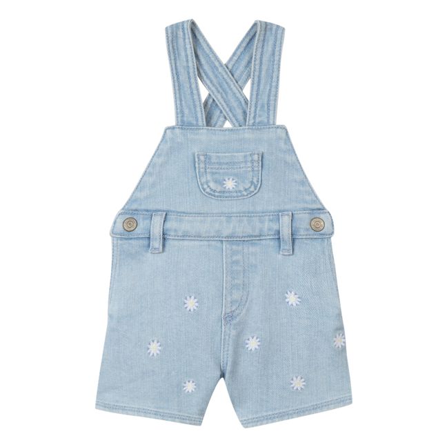 Salopette Denim Brodée | Bleu jean