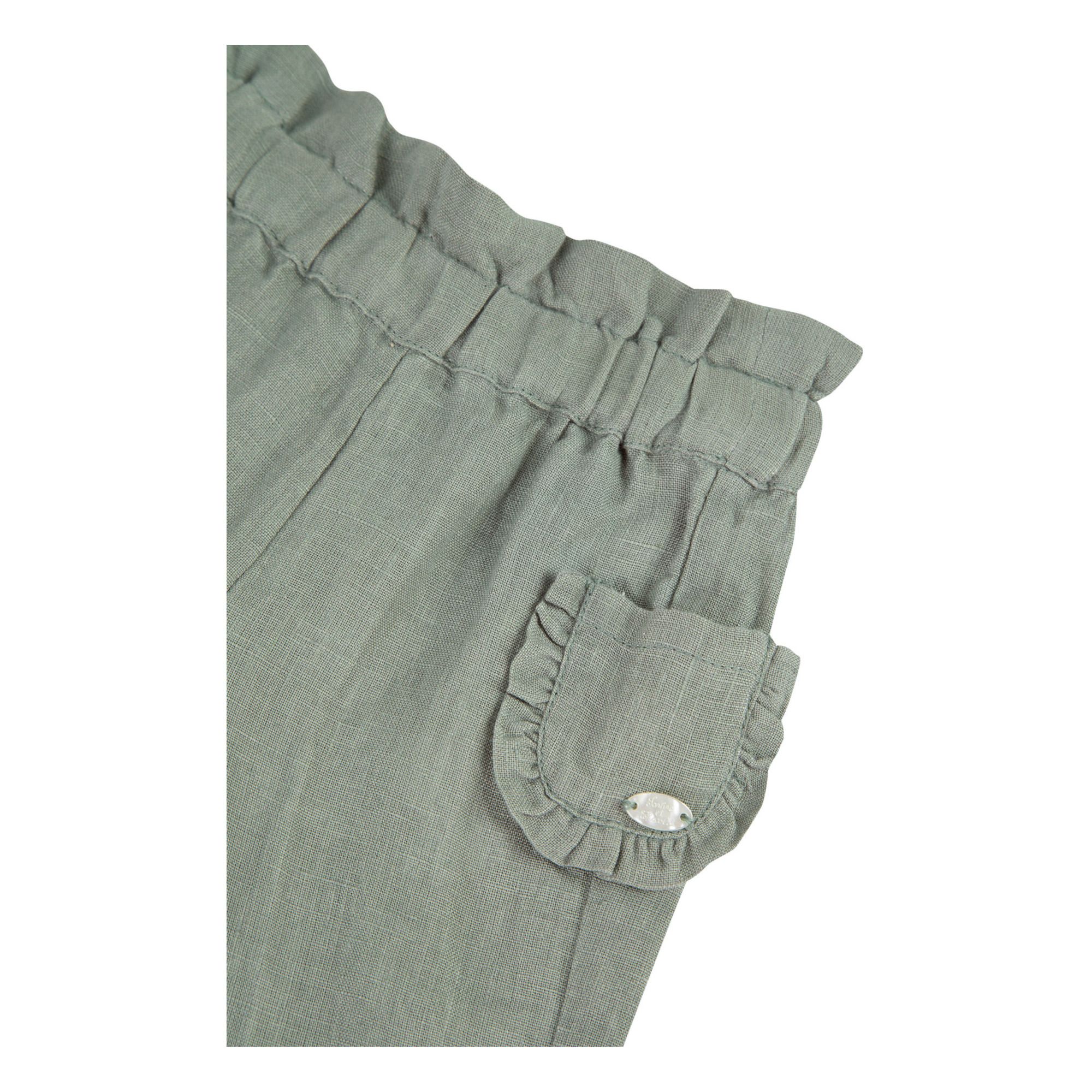 Pantalon de lino con bolsillos