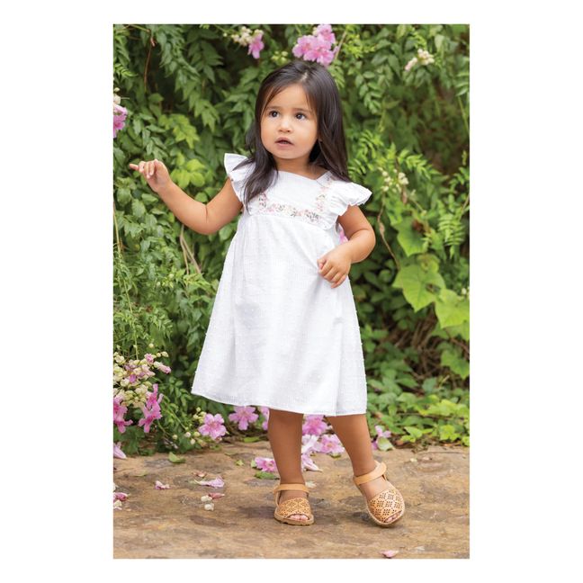 Robe Plumetis Brodée | Ecru