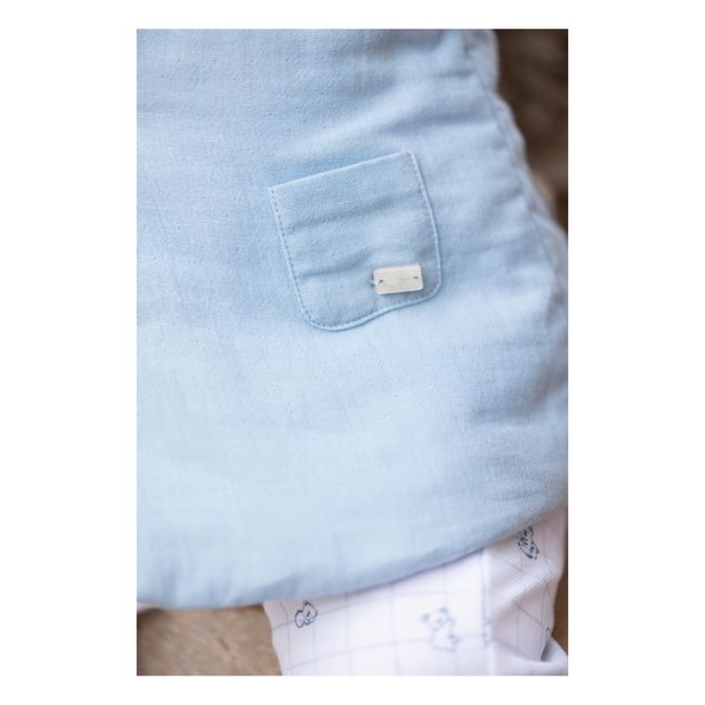 Mantel Baumwollegaze | Blau