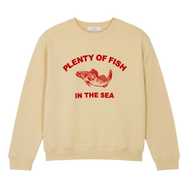 Louis Fish Organic Cotton Sweatshirt | Giallo chiaro