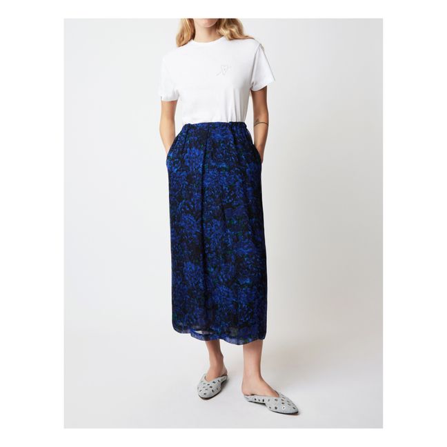Julee Muse Silk Skirt | Blu notte