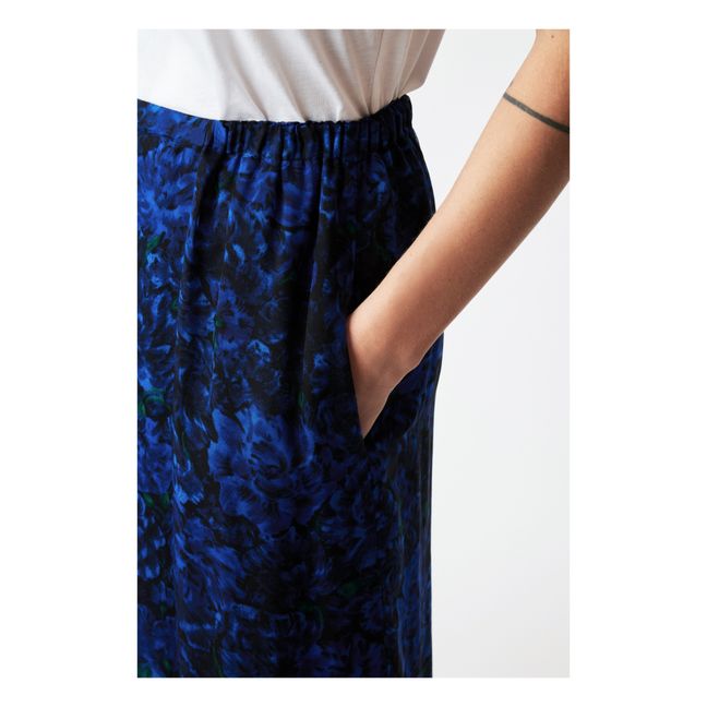 Julee Muse Silk Skirt | Blu notte