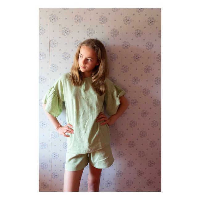 Nausicaa Organic Cotton Pyjamas | Verde anice