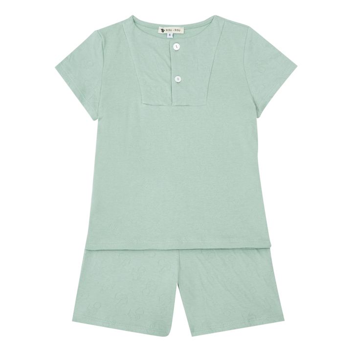 Sonio Organic Jersey Pyjamas | Azul Claro- Imagen del producto n°0