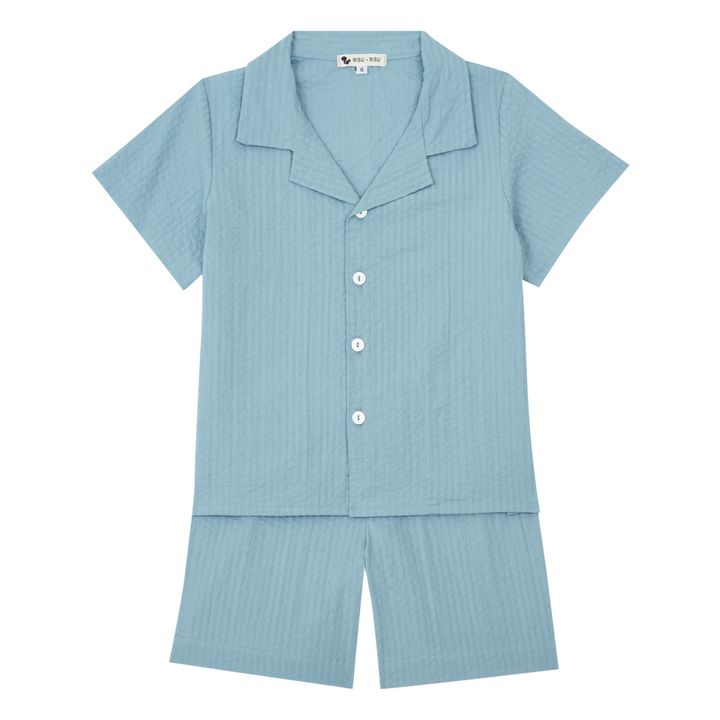 Rieur Organic Cotton Pyjamas | Blau- Produktbild Nr. 0