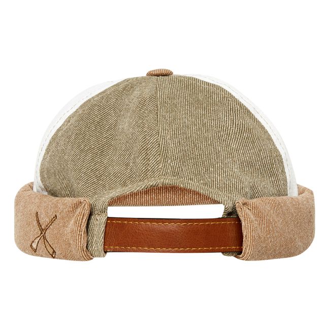 Docker Miki Patchwork Organic Cotton Hat | Verde kaki chiné