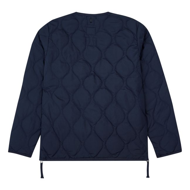 Quilted Military Jacket | Navy blue