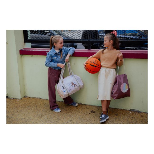Starry Rainbow Gym Backpack | Dusty Pink