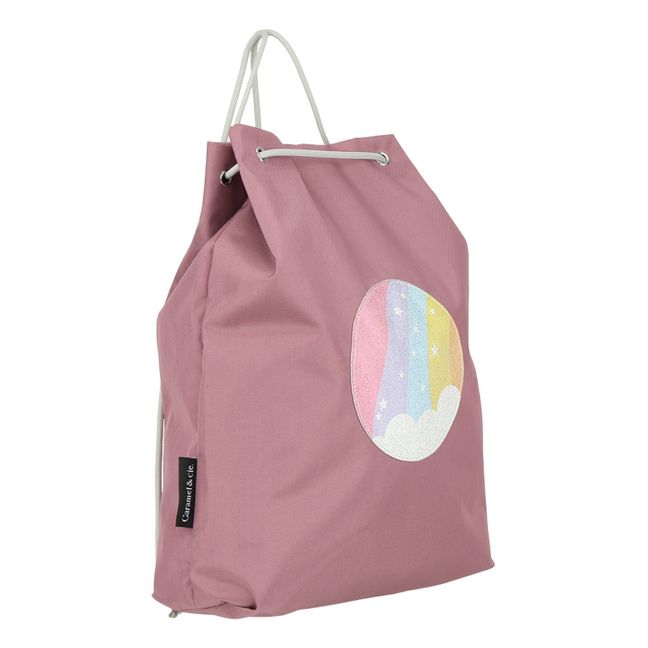 Starry Rainbow Gym Backpack | Dusty Pink